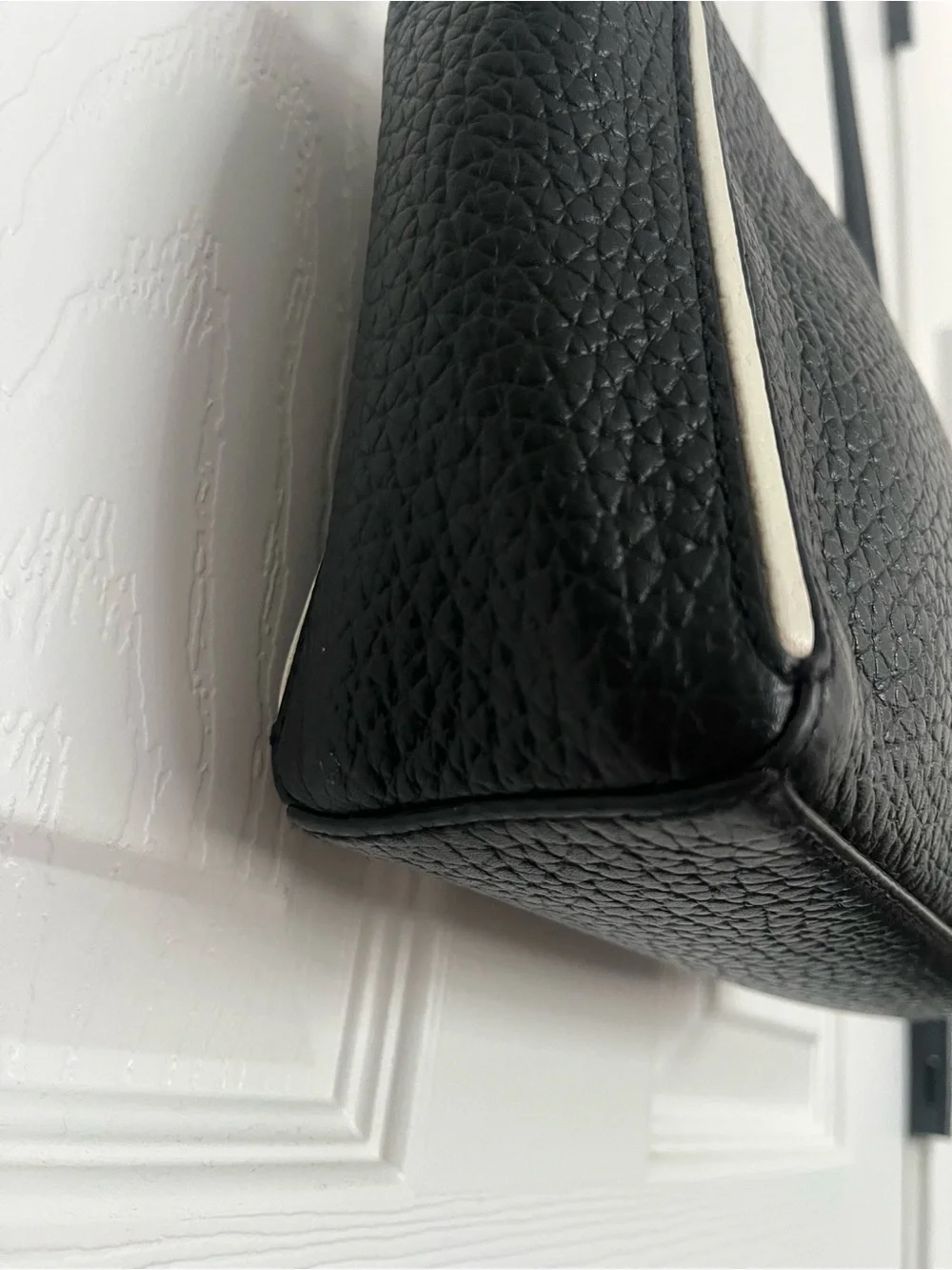 Kate Spade Black Pebbled Leather Crossbody Bag Gold Hardware